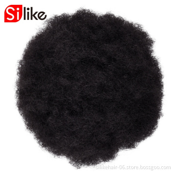 Kinky Curly Synthetic Hair Updo Chignon Bun Hair Piece  Afro Kinky chignon hair pieces bun 8inch Afro Puff Drawstring Ponytail